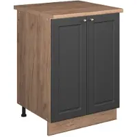 Vicco Wastafelkast Fame-Line, Anthrazit-Gold Landhaus/Goudkleurig Eiken, 60 cm