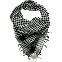 Torribaly Unisex sjaal polyester kwast Arabische woestijn shemagh, zwart