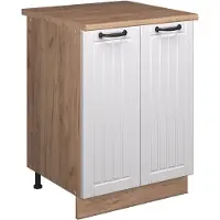 Vicco Wastafelkast Fame-Line Wit Landhuis/Goudkleurig Eiken 60 cm, Model 65251