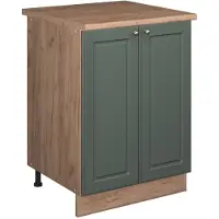Vicco Wastafelkast Fame-Line Groen-Goud Landhuis/Goudkleurig Eiken 60 cm, Model 65239