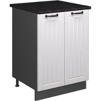 Vicco Wastafelkast Fame-Line Wit Landhuis/Antraciet 60 cm, Model 65285