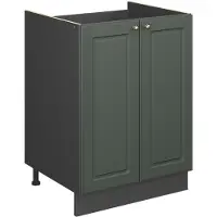 Vicco Wastafelkast Fame-Line, Groen-Goud Landhuis/Antraciet, 60 cm