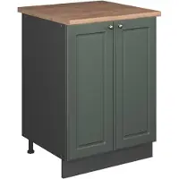 Vicco Wastafelkast Fame-Line Groen-Goud Landhuis/Antraciet 60 cm, Model 65274