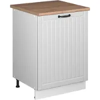 Vicco Keukenonderkast Fame-Line, Wit Landhuis/Wit, 60 cm 1 deur met werkblad