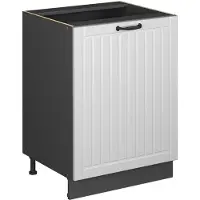 Vicco Keukenonderkast Fame-Line, Wit Landhuis/Antraciet, 60 cm 1 deur zonder werkblad