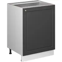 Vicco Keukenonderkast Fame-Line Anthrazit-Gold Landhaus/Wit 60 cm 1 deur zonder werkblad, Model 65111