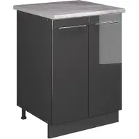 Vicco Wastafelkast Fame-Line Antraciet Hoogglans/Antraciet 60 cm, Model 65261