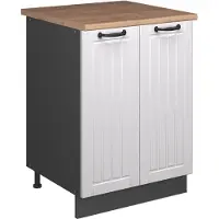Vicco Wastafelkast Fame-Line Wit Landhuis/Antraciet 60 cm, Model 65286