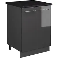 Vicco Wastafelkast Fame-Line Antraciet Hoogglans/Antraciet 60 cm, Model 65259