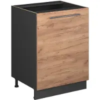 Vicco Keukenonderkast Fame-Line Goudkleurig Eiken/Antraciet 60 cm 1 deur zonder werkblad, Model 65161