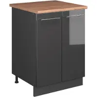Vicco Wastafelkast Fame-Line Antraciet Hoogglans/Antraciet 60 cm, Model 65260