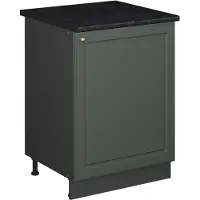 Vicco Keukenonderkast Fame-Line, Groen-Goud Landhuis/Antraciet, 60 cm 1 deur met werkblad