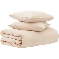 vidaXL Deken Set 2 st 140 x 220 cm Kapok en Polyester Beige