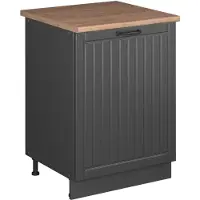 Vicco Keukenonderkast Fame-Line, Donkergrijs/Antraciet, 60 cm 1 deur met werkblad