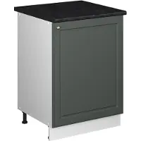 Vicco Keukenonderkast Fame-Line, Groen-Goud Landhuis/Wit, 60 cm 1 deur met werkblad