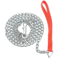 Typecat 1,6 m zware metalen ketting voor honden en puppy's met rode handgreep