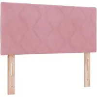 vidaXL Boxspringbed met matras en LED-verlichting, roze, 90 x 200 cm, fluweel