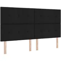 vidaXL Boxspringbed met matras met hoofdeinde Zwart 180 x 200 cm Stof