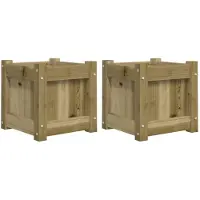 vidaXL Plantenbakken 2 st cm geïmpregneerd hout