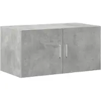 vidaXL Wandkast 80x42,5x40 cm bewerkt hout betongrijs