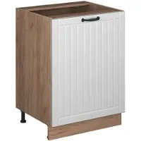 Vicco Keukenonderkast Fame-Line Wit Landhuis/Goudkleurig Eiken 60 cm 1 deur zonder werkblad, Model 65213
