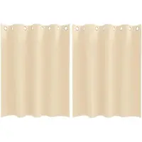 vidaXL Blackout Gordijnen met Ringen 2 st Crèmekleurig 140 x 140 cm