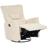 Beliani REA - Relaxfauteuil - Lichtbeige - Chenille