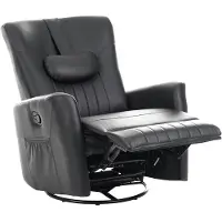 Beliani REA - Relaxfauteuil - Zwart - Kunstleer