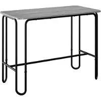 vidaXL Eettafel 100 x 50 x 75 cm Bewerkt hout Grijs Sonoma Rechthoekig