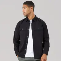 Threadbare Heren Mini Shacket Zwart