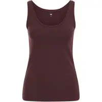 We fashion - Dames singlet van katoenmix - Regular fit - Aubergine - Katoen - Maat: XXXL