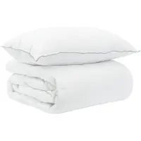 vidaXL Deken Set 2 st 137 x 200 cm Winter Bamboe Wit
