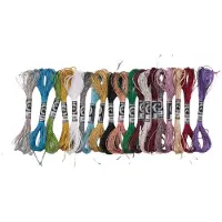 Typecat 19 Stks Metallic Borduurgaren Meerkleurige Borduurgaren Glitter Borduurgaren Kruissteek Draad