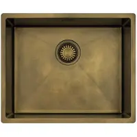 Pure.Sink Keukenwastafel 50x40 cm, antiek brons, onderbouwmodel, Luxion