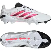Adidas Predator League Gras Voetbalschoenen (FG) Kids Wit Zwart Roze