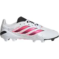 Adidas Predator League Gras Voetbalschoenen (FG) Kids Wit Zwart Roze