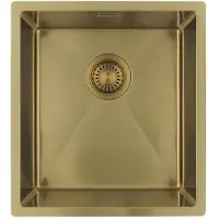 Pure.Sink Keukenwastafel 36x40 cm, goudkleurig, onderbouwmodel, plat model, inbouwmodel PLX3640-60