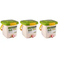 Torribaly 3x 12L compostbak, recyclebaar, composteerbak, beluchte PP, organische, zelfgemaakte afvalbak