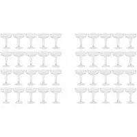Torribaly Nieuwe plastic champagneglazen voor eenmalig gebruik - 60 stuks heldere glazen voor onderdeel