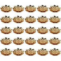 Typecat 30 stuks wierookhouder, gouden lotus wierookstokjeshouder, zinklegering wierookhouder anti-as morsen voor stokjes/spiraal
