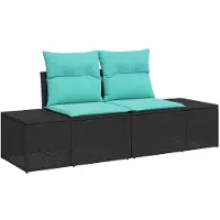 vidaXL Set van 4 tuinmeubels, polyrotan