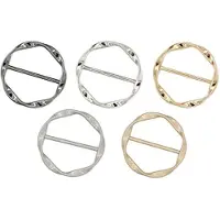 Typecat 5 STKS Sjaal Ring Clip Tie Ring Clips voor Vrouwen Mode T-Shirt Twist Knoop Clip Gesp Cirkel Kleding Ring Wrap Houder