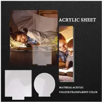 Torribaly 2 Mm Acrylplaat Helder Gegoten voor met Dubbelzijdig Beschermend voor LED-Lichtbasisborden DIY-Display 6 Stuks