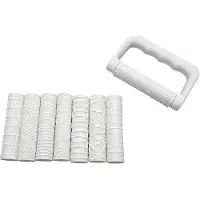 ISTOVO 9 Stuks Klei Textuurroller, Geprinte Miniatuur Beeldhouwgereedschappen met 8 Patronen en Handvat Textuurroller voor Klei Kunst