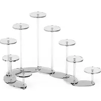 Tlily 9 Lagen Transformeerbare Acryl Displaystandaard Minifiguren Verzamelobjecten Organisator Houder Cupcakes Make- Sieraden Display