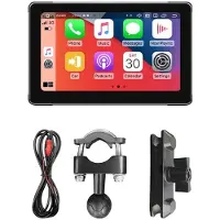 Jojomino 7-Inch Motorfiets Navigatiescherm Draagbare Monitor IPX8 Waterdicht voor CarPlay voor Android Auto Draadloos Displayscherm