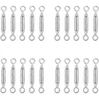 ISTOVO M4 Stainless Steel 304 Eye & Eye Turnbuckle Wire Rope Tension (20Pcs)