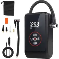 Torribaly Bandenpomp Auto Luchtcompressor voor Motorfiets Fiets Bal Auto Accessoires Draagbare Inflator met Zaklamp Digitaal