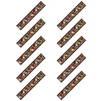 Typecat 10X Linnen en Zwarte Geruite Geruite Kersttafelloper 72 Inch Lange Seizoenswinterkersttafeldecoratie
