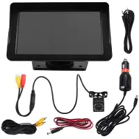 Typecat 7 Inch Dash Cam 4K Auto DVR Draadloze CarPlay Android Auto Videorecorder Dashboard Achteruitrijcamera Middenconsole Dashcam Zwart